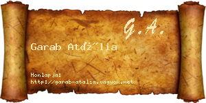 Garab Atália névjegykártya